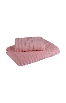 Fialka Long Twist Dalgalı Havlu 2'li Pembe 50x90