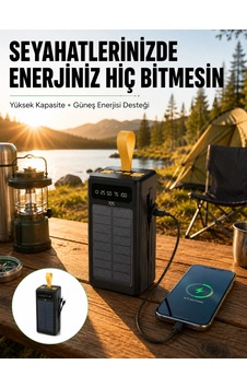 Taşınabilir Güneş Panelli Powerbank Çoklu Cihaz Şarj Destekli Yeni Nesil 18.000 Mah Taşınabilir Güneş Panelli Powerbank Çoklu Cihaz Şarj Destekli Yeni Nesil 18.000 Mah