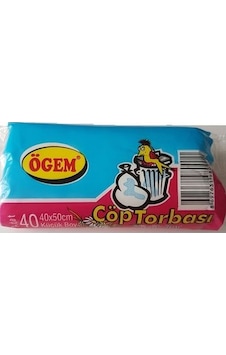 Ögem Küçük Boy Çöp Torbası 50 Adet Şeffaf 40 x 50 CM Ögem Küçük Boy Çöp Torbası 50 Adet Şeffaf 40 x 50 CM