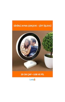 Sihirli Ayna Fotoğraf Çerçevesi 20cm Led Işıklı Hediye