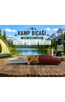 M Tech Kamp Bıcağı Çakı Şık Tasarım Ahşap Saplı Gold İşlemeli Antrasit M Tech Kamp Bıcağı Çakı Şık Tasarım Ahşap Saplı Gold İşlemeli Antrasit