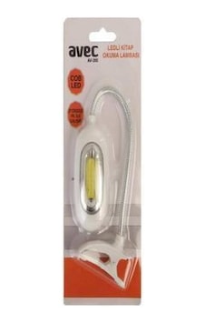 Avec Av-266 3W Cob Ledli Kitap Okuma Lambası Beyaz - Siyah
