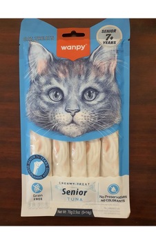 Senior Kedi Ödülü, Ton Balıklı Creamy Treat, 7+ Yaş, 70g 5x14g Senior Kedi Ödülü, Ton Balıklı Creamy Treat, 7+ Yaş, 70g 5x14g