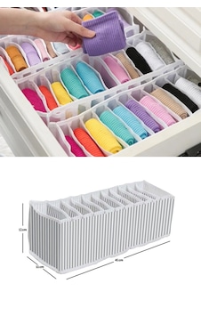 Bts Shop 11 Gözlü Çekmece Içi Akordiyon Organizer Small Gri-beyaz Bts Shop 11 Gözlü Çekmece Içi Akordiyon Organizer Small Gri-beyaz