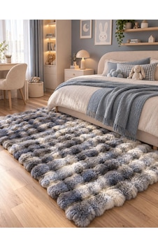 Hoom Rugs Rabbit 420 Multi Gri Çift Renkli Peluş Halı Çok Renkli Hoom Rugs Rabbit 420 Multi Gri Çift Renkli Peluş Halı Çok Renkli