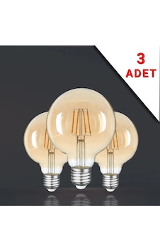 Rustik Led Ampül E27 Duy G95 Glop Model 3 Adet 4 Watt Safsaf3adet, One Size Rustik Led Ampül E27 Duy G95 Glop Model 3 Adet 4 Watt Safsaf3adet, One Size