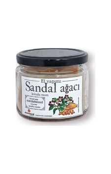 Fitilli Kokulu Kavanoz Mum Sandal Ağacı Beyaz Fitilli Kokulu Kavanoz Mum Sandal Ağacı Beyaz