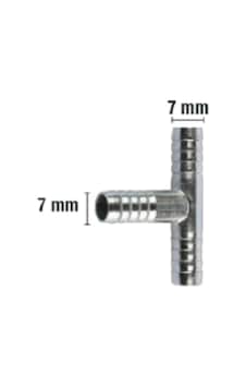 Rakor Metal T Tip Hortum İçin 7mm 2 Adet 5"