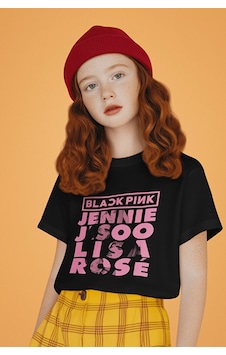 Sevbano Blackpink Müzik Grubu Baskılı Unisex Çocuk Tişört 1-12 Yaş Siyah Sevbano Blackpink Müzik Grubu Baskılı Unisex Çocuk Tişört 1-12 Yaş Siyah