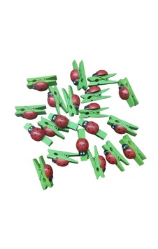 İdora Ahşap Uğurböcekli Mandal 30mm 40 Ade