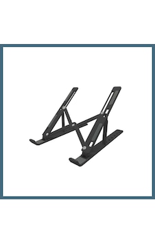 Agc Uygun Sepet 7 Kademeli Ayarlı Katlanabilir Laptop Tablet Standı Siyah Agc
