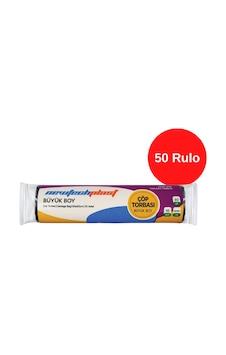 Newtechplast Büyük Boy Çöp Torbası, Siyah, 50 Rulo 65 x 80 cm. Newtechplast Büyük Boy Çöp Torbası, Siyah, 50 Rulo 65 x 80 cm.
