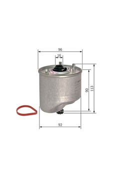 BOSCH F026402125 MAZOT FİLTRESİ KALEOS 08- 2.0 DCI / QASHQAI 07-
