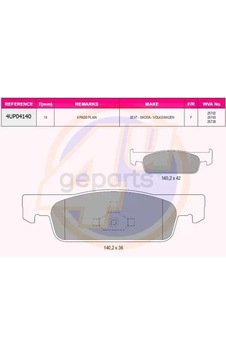Fren Balata Symbol 3 2012 / Clio 4 2012 / Logan 2 2012 / Sandero Stepway 2012 15 Jant Ön 08912552 Fren Balata Symbol 3 2012 / Clio 4 2012 / Logan 2 2012 / Sandero Stepway 2012 15 Jant Ön 08912552