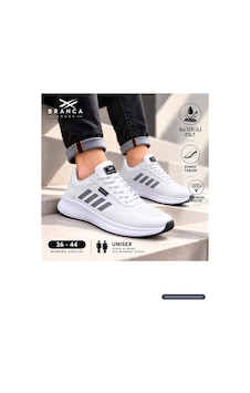Branca Unisex Kadın Erkek Yarı Ortapedik Günlük Spor Sneaker Yürüyüş Outdoor Ayakkabı Beyaz - Buz Branca Unisex Kadın Erkek Yarı Ortapedik Günlük Spor Sneaker Yürüyüş Outdoor Ayakkabı Beyaz - Buz