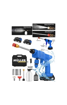 Pro Müller 24 V Kömürsüz Motor Hava Soğutmalı Yüksek Basınçlı Çift Akülü Oto Araba Yıkama Makinesi Pro Müller 24 V Kömürsüz Motor Hava Soğutmalı Yüksek Basınçlı Çift Akülü Oto Araba Yıkama Makinesi