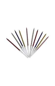 Burgulu Pasta Mumu Karışık Renkli 10 Lu 12 Cm Çok Renkli Burgulu Pasta Mumu Karışık Renkli 10 Lu 12 Cm Çok Renkli