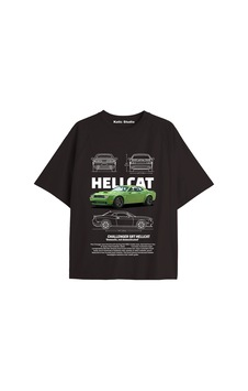 Kalic Studio Özel Tasarım Oversize Dodge Challenger Siyah T-shirt Kalic Studio Özel Tasarım Oversize Dodge Challenger Siyah T-shirt