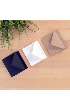 Minik Zarf Seti, 7x9 Cm 15 Adet Kraft-krem-siyah Minik Zarf Seti, 7x9 Cm 15 Adet Kraft-krem-siyah
