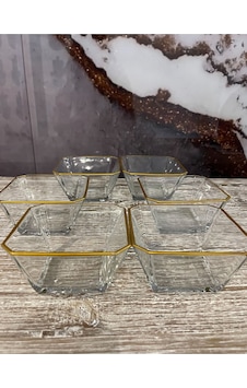 Lujo Design Lav Altın Yaldızlı 6 Adet Kase Krn260