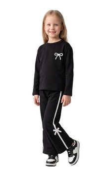 New Kids Kız Takım Çocuk Uzun Kol Fiyonk Syh Detaylı -91252 Siyah New Kids Kız Takım Çocuk Uzun Kol Fiyonk Syh Detaylı -91252 Siyah