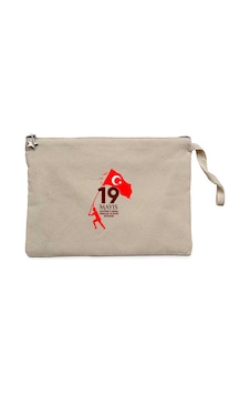 19 Mayıs Atatürk'ü Anma Gençlik Ve Spor Bayramı Krem Clutch Astarlı Cüzdan / El Çantası 19 Mayıs Atatürk'ü Anma Gençlik Ve Spor Bayramı Krem Clutch Astarlı Cüzdan / El Çantası