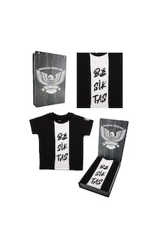 Beşiktaş Siyah Bebek T-shirt Ahşap Kutulu Siyah