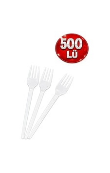 Plastik Çatal Lüks Şeffaf 500lü