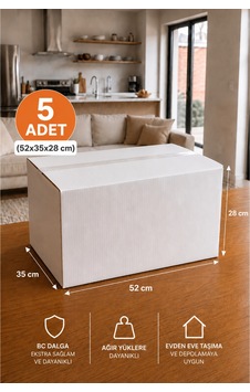 5 Adet Ev Taşıma Kolisi 52x35x28 Cm Bc Dalga Beyaz Koli + 5 Adet Kırılabilir Etiketi Dayanıklı Taşıma Kolisi 5 Adet Ev Taşıma Kolisi 52x35x28 Cm Bc Dalga Beyaz Koli + 5 Adet Kırılabilir Etiketi Dayanıklı Taşıma Kolisi