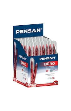 Pensan Büro Tükenmez Kalem 1Mm 2270 Kırmızı 50'Li Pensan Büro Tükenmez Kalem 1Mm 2270 Kırmızı 50'Li
