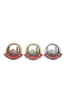 Mey İthalat İstanbul Temalı Metal Magnet Sultanahmet Yuvarlak Tasarımlı