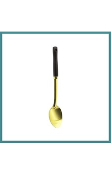 Trendexa Ahşap Saplı Metal Servis Kaşığı Altın Renk Mac Trendexa Ahşap Saplı Metal Servis Kaşığı Altın Renk Mac