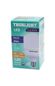 Thorlıght T-30b 30w E27 Torch T-shape Beyaz Led Ampul 2580 Lumen - 6400k - 18000 Saat - 2835 Smd Led 5224 Thorlıght T-30b 30w E27 Torch T-shape Beyaz Led Ampul 2580 Lumen - 6400k - 18000 Saat - 2835 Smd Led 5224