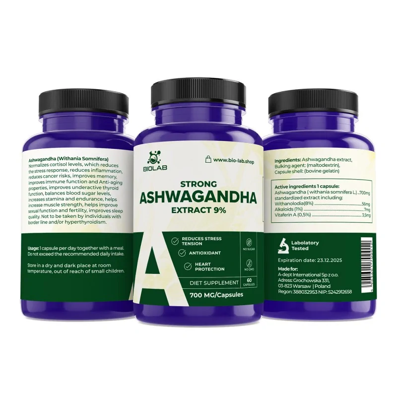 Biolab Withania Somnifera Hint Ginsengi 60 Kapsül 10 Mg