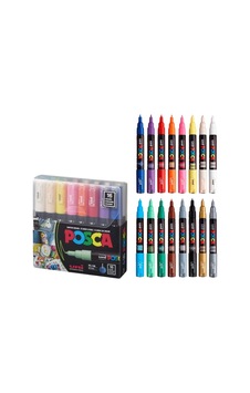 Uni Posca 0.7 Subazlı Boyama Markörü 16'lı Uni Posca 0.7 Subazlı Boyama Markörü 16'lı