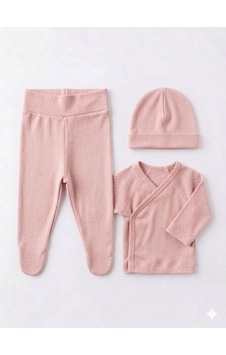 Ciccim Baby 3lü Set Zıbınlı Modal Somon Koyu Pembe Ciccim Baby 3lü Set Zıbınlı Modal Somon Koyu Pembe