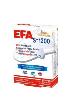 Efa S-1200 Omega-3 Takviyesi, 45 Softjel Kapsül, 1200 Mg Efa S-1200 Omega-3 Takviyesi, 45 Softjel Kapsül, 1200 Mg