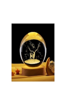 Geyik Temalı Renk Değiştiren Altlıklı Kristal Küre Gece Lambası Çok Renkli Çok Renkli Geyik Temalı Renk Değiştiren Altlıklı Kristal Küre Gece Lambası Çok Renkli Çok Renkli