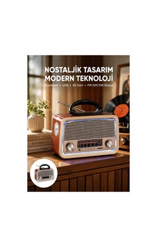 Mulvxkrg Krg02 Nostalji Bluetooth Radyo Fm Am Sw Ahşap Eskitme Tasarım Yeni Nesil Mulvix