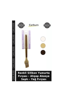 Özel Üretim Mutfak Gereci Renkli Silikon Yumurta Fırçası - Ahşap Akasya Saplı - Yağ Fırçası