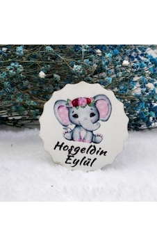 Fil Baskılı Çiçek Desenli Bebek Magnetleri Uv Baskı Ahşa(30 Adet) Fil Baskılı Çiçek Desenli Bebek Magnetleri Uv Baskı Ahşa(30 Adet)
