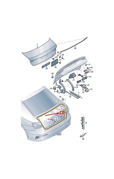 Audi A3 2020 Yılında Çıkan Kasa Bagaj Kapak Fitili Kasadakı Oem No:8y5827705c