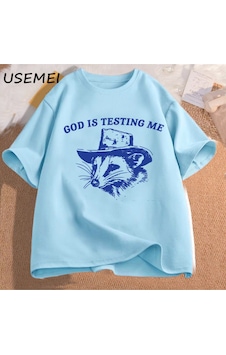 Flood Of Style Tanrı Beni Test Ediyor Ve Ben % Erkek Tişörtü Komik Pamuk İğneleme Giyim Meme Grafik Tee Kısa Mavi Flood Of Style Tanrı Beni Test Ediyor Ve Ben % Erkek Tişörtü Komik Pamuk İğneleme Giyim Meme Grafik Tee Kısa Mavi
