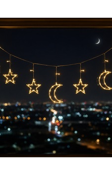Büyük Ay Yıldız Led Ramazan Süsü Sıcak Beyaz Dekoratif Işık 11 Büyük Ay Yıldız Led Ramazan Süsü Sıcak Beyaz Dekoratif Işık 11