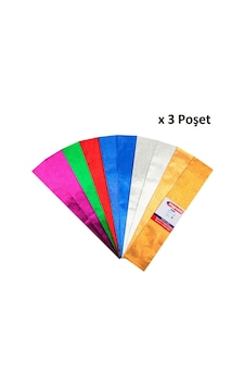 Bigpoint Metalik Krapon Kağıdı 2 Metre 10'lu Karışık Poşet X 3 Poşet Bigpoint Metalik Krapon Kağıdı 2 Metre 10'lu Karışık Poşet X 3 Poşet