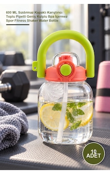 10 Adet Sporcu Matarası 600 Ml Sızdırmaz Kapaklı Karıştırıcı Toplu Pipetli Geniş Kulplu Bpa İçermez Spor Fitness Shaker Water Bottle Sarı 10 Adet Sporcu Matarası 600 Ml Sızdırmaz Kapaklı Karıştırıcı Toplu Pipetli Geniş Kulplu Bpa İçermez Spor Fitness Shaker Water Bottle Sarı