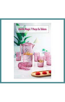 Trendexa Akrilik Mürdüm Sürahi 2,3 Lt Ve 6'lı & Su Meşrubat Kahve Yanı Bardağı 400 Ml Seti Cam Değildir Mac Trendexa Akrilik Mürdüm Sürahi 2,3 Lt Ve 6'lı & Su Meşrubat Kahve Yanı Bardağı 400 Ml Seti Cam Değildir Mac