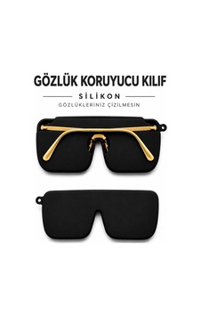 Silikon Gözlük Kılıfı, Asılabilir, Katlanabilir, Çantada Yer Kaplamaz- Siyah - 904898021