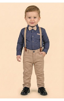 Mnk Baby & Kids Erkek Bebek Askı Papyon Gömlek Pantolon Takım M00785 Lacivert Mnk Baby & Kids Erkek Bebek Askı Papyon Gömlek Pantolon Takım M00785 Lacivert