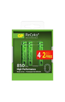 GP ReCyko GPHCH83C081 850 mAh AAA Ni-MH Şarj Edilebilir İnce Kalem Pil 4 + 2'li